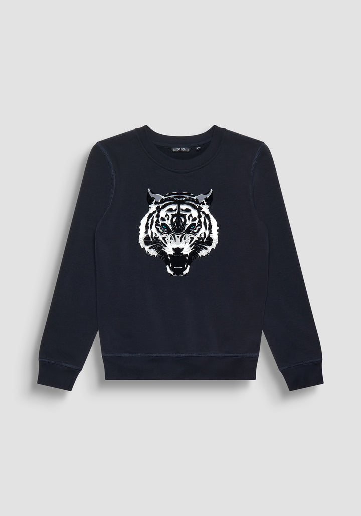 SUDADERA REGULAR FIT CON ESTAMPADO DE TIGRE