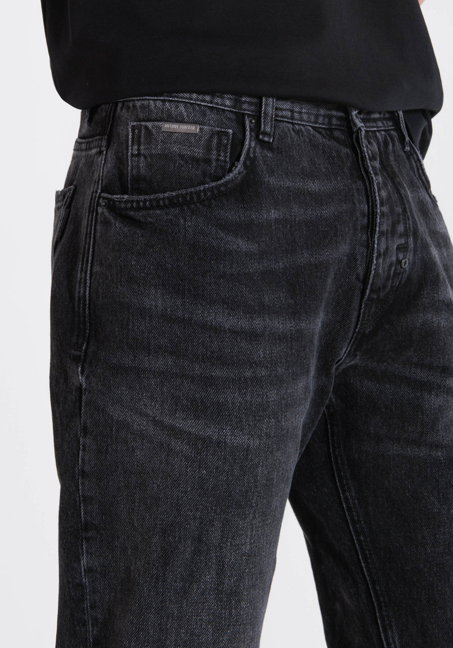 JEANS "JOE" REGULAR STRAIGHT FIT IN BLACK BLACK DENIM